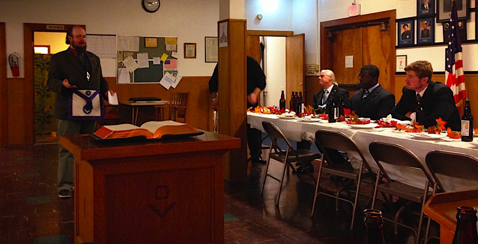 Delivering a lecture at Parkrose Lodge №179.